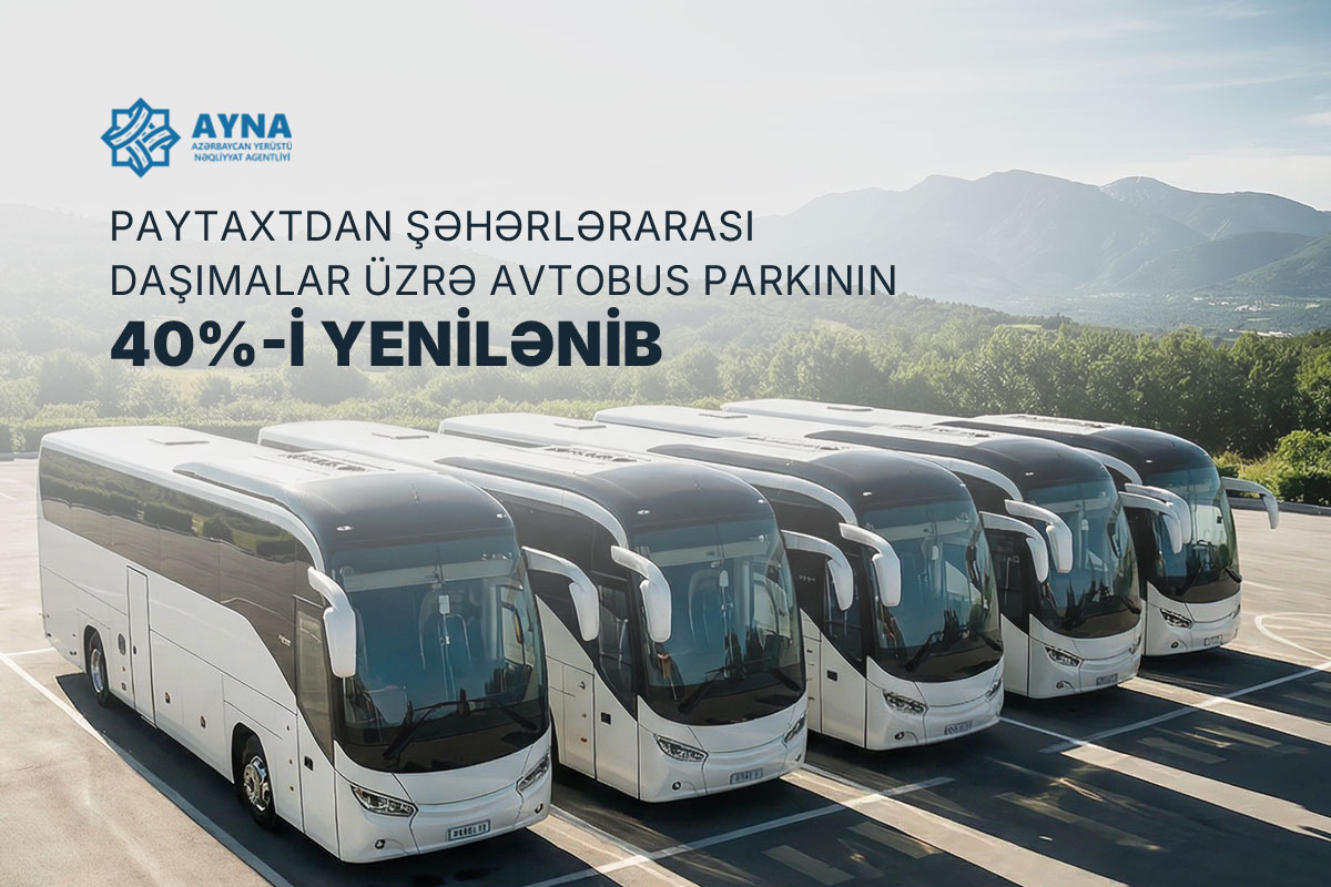 Paytaxtdan şəhərlərarası daşımalar üzrə avtobus parkının 40%-i yenilənib