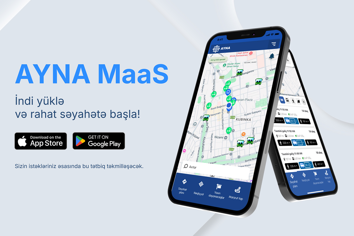 “AYNA MaaS” – (nəqliyyatda mobillik həlli) tətbiqi istifadəyə verilib