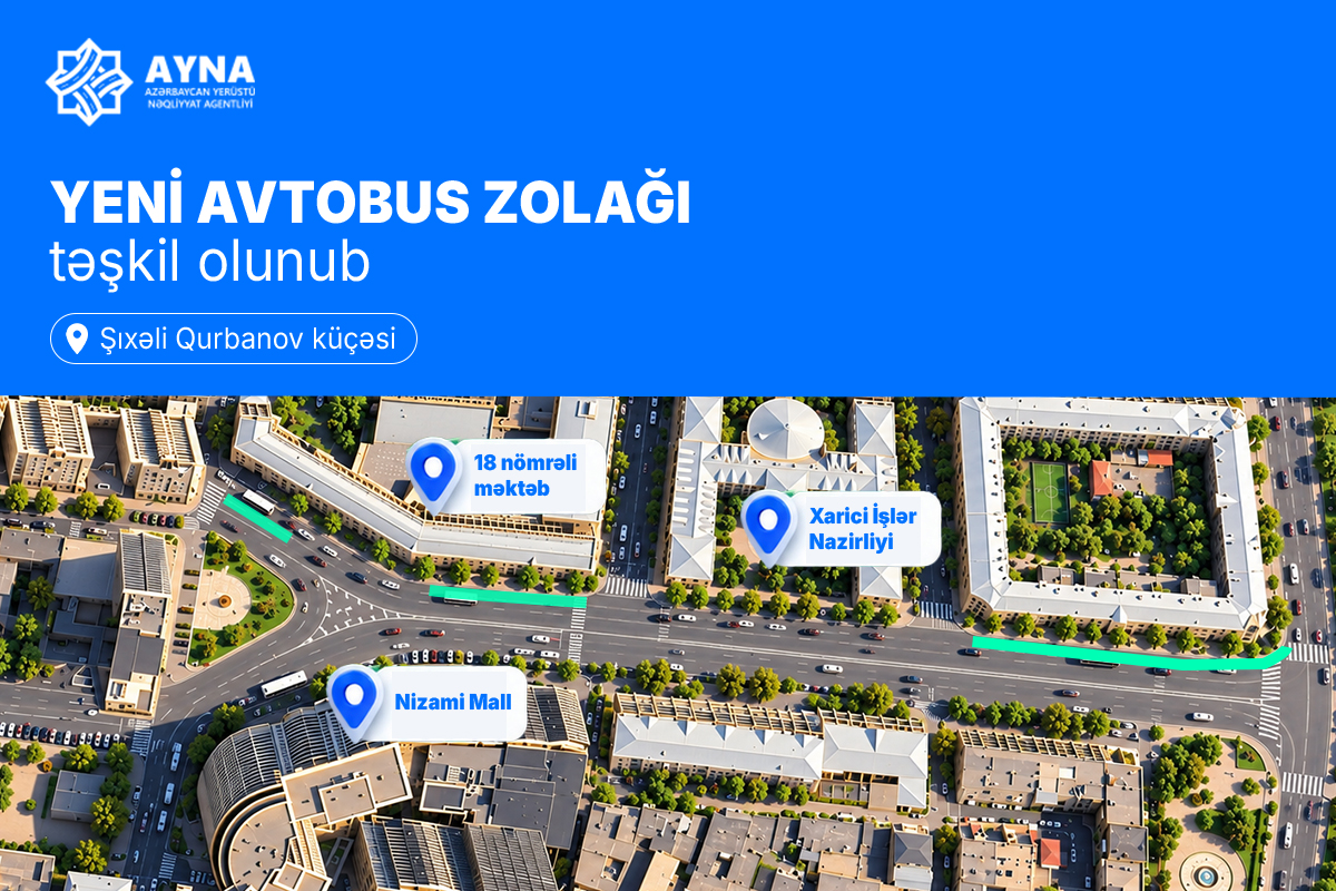 Şıxəli Qurbanov küçəsində xüsusi hərəkət zolağı təşkil edilib
