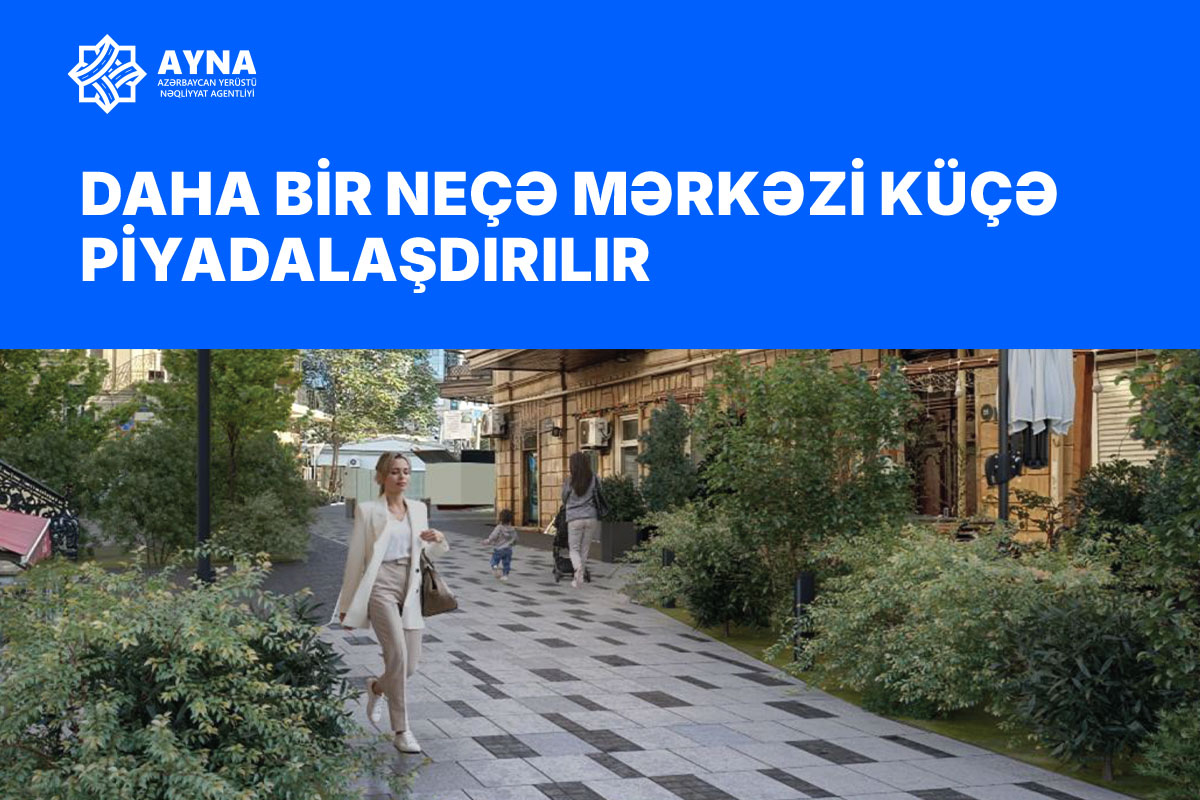 Xaqani bağı və Fəvvarələr meydanından Qış parkına və Mərkəzi parka iki piyada marşrutu formalaşdırılır