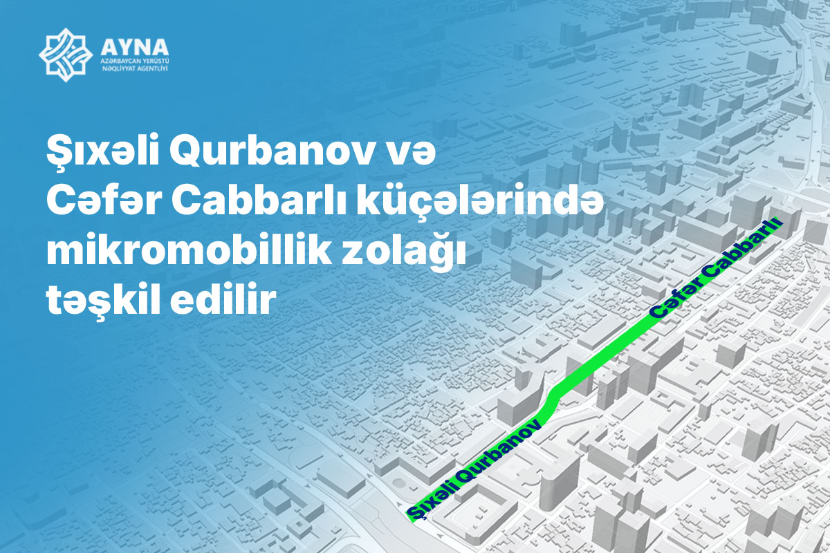Daha iki küçədə mikromobillik zolağı təşkil edilir