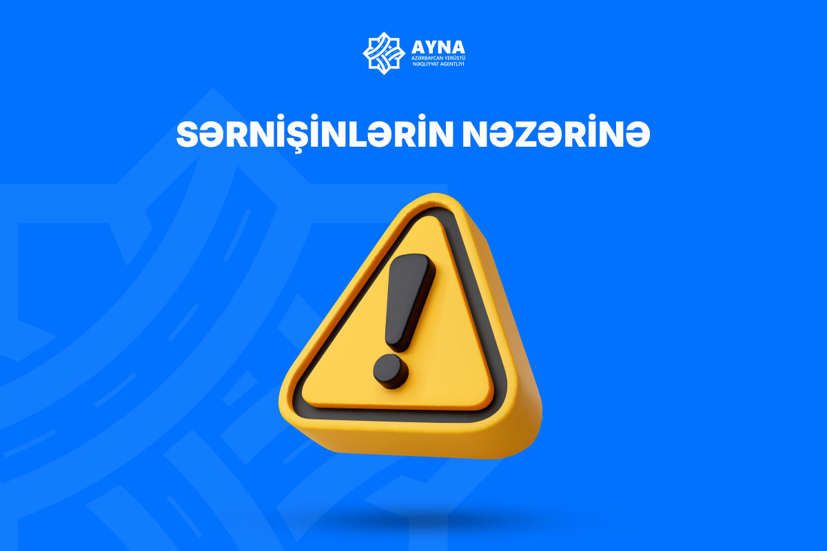 9 marşrutun hərəkəti alternativ küçələrlə təşkil edilib