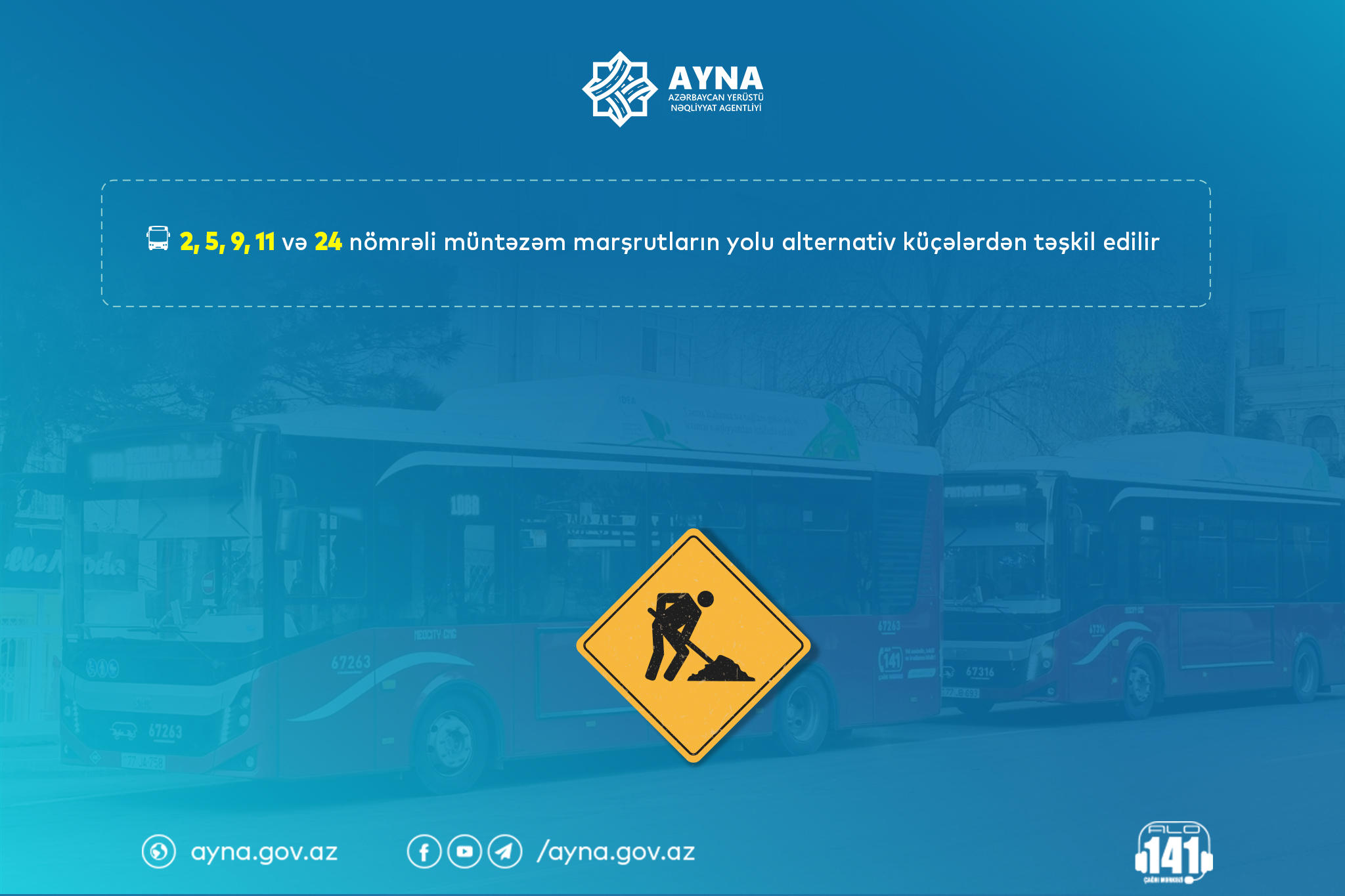 Əhməd Rəcəbli küçəsində nəqliyyat vasitələrinin hərəkətinə müvəqqəti olaraq məhdudiyyət qoyulub