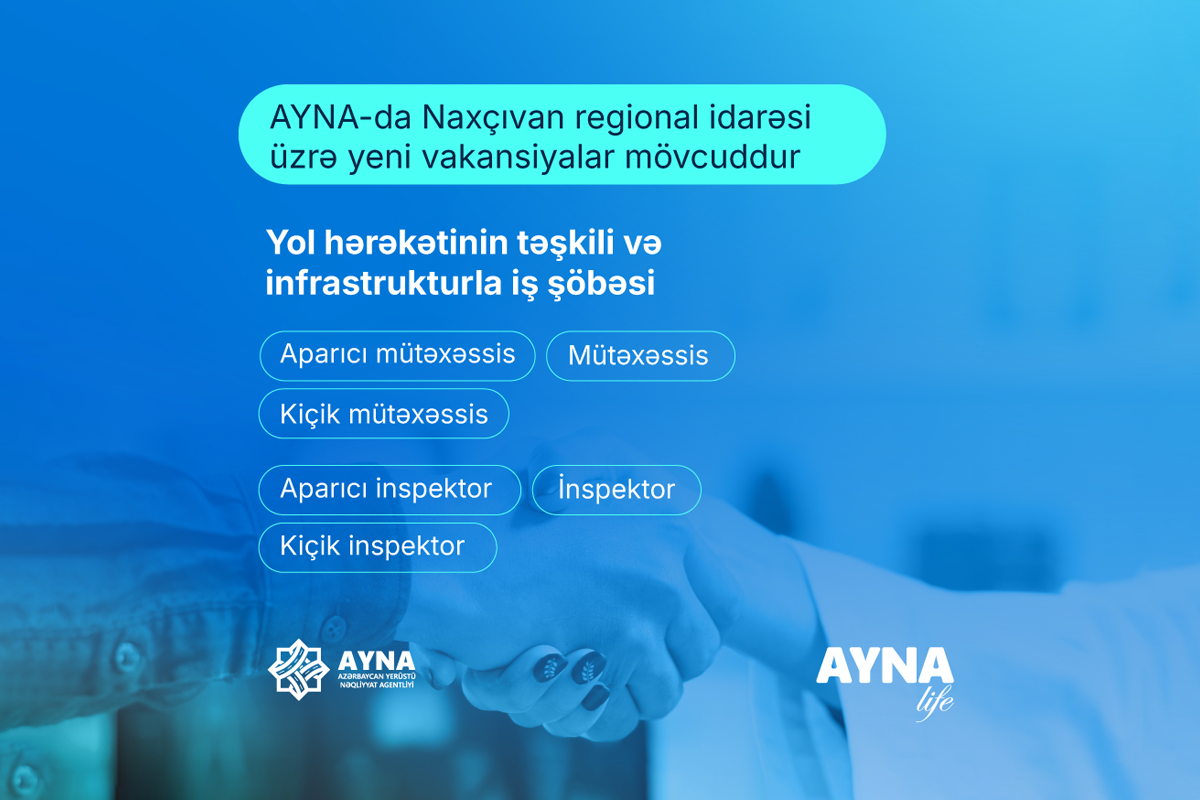 AYNA-da hazırda Naxçıvan regional idarəsi üzrə yeni vakansiyalar mövcuddur.