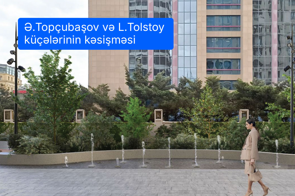 Xaqani bağı və Fəvvarələr meydanından Qış parkına və Mərkəzi parka iki piyada marşrutu formalaşdırılır