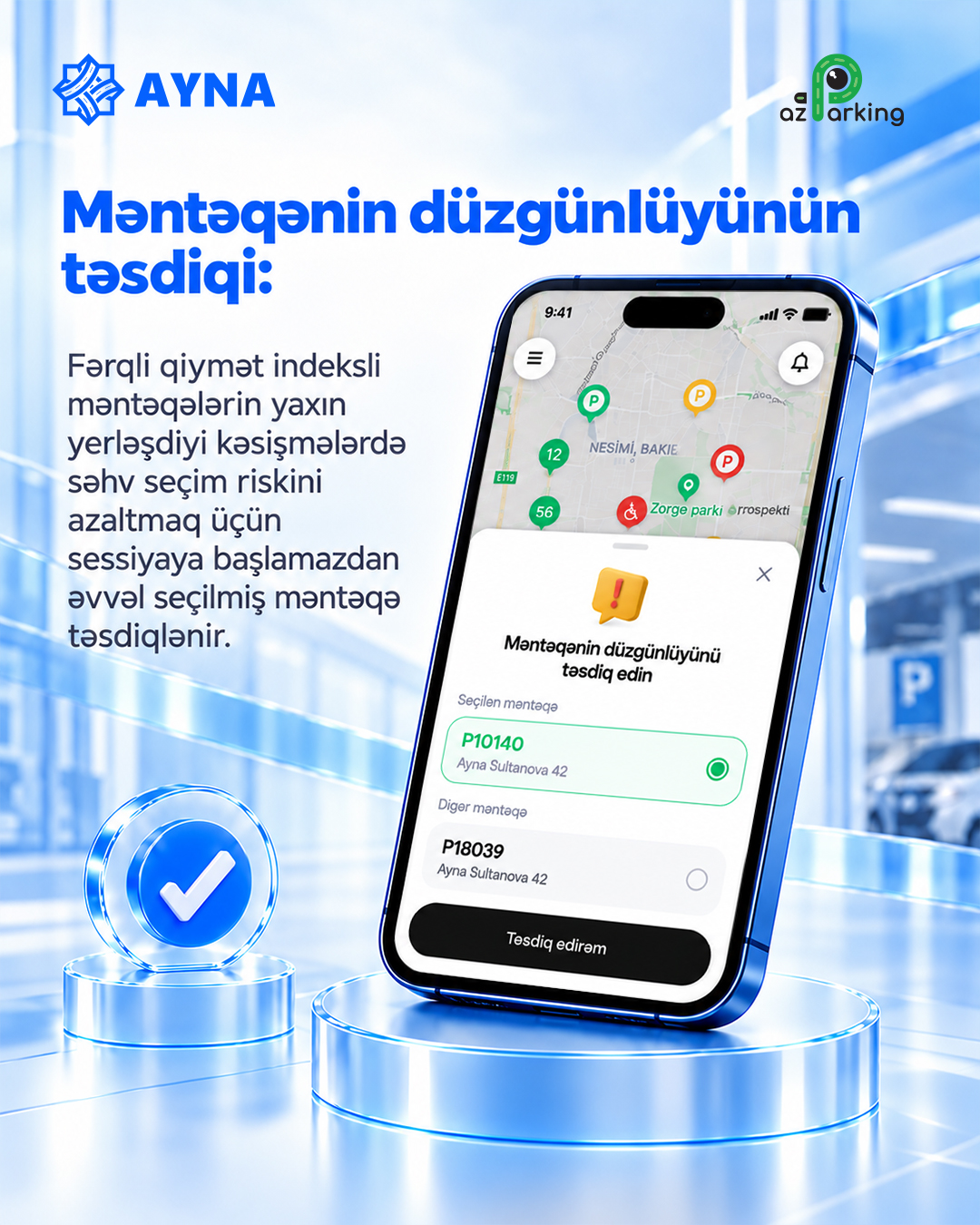 “AzParking” mobil tətbiqinə yeni funksiyalar əlavə edilib