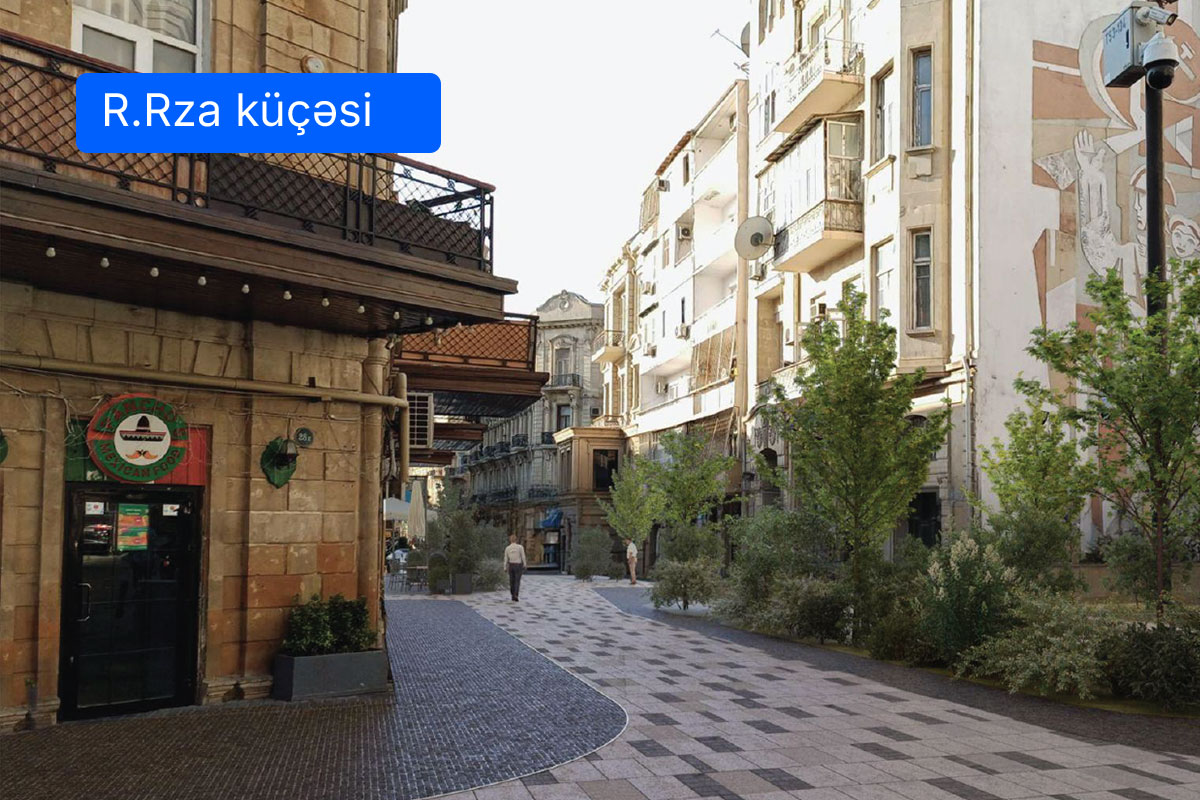 Xaqani bağı və Fəvvarələr meydanından Qış parkına və Mərkəzi parka iki piyada marşrutu formalaşdırılır