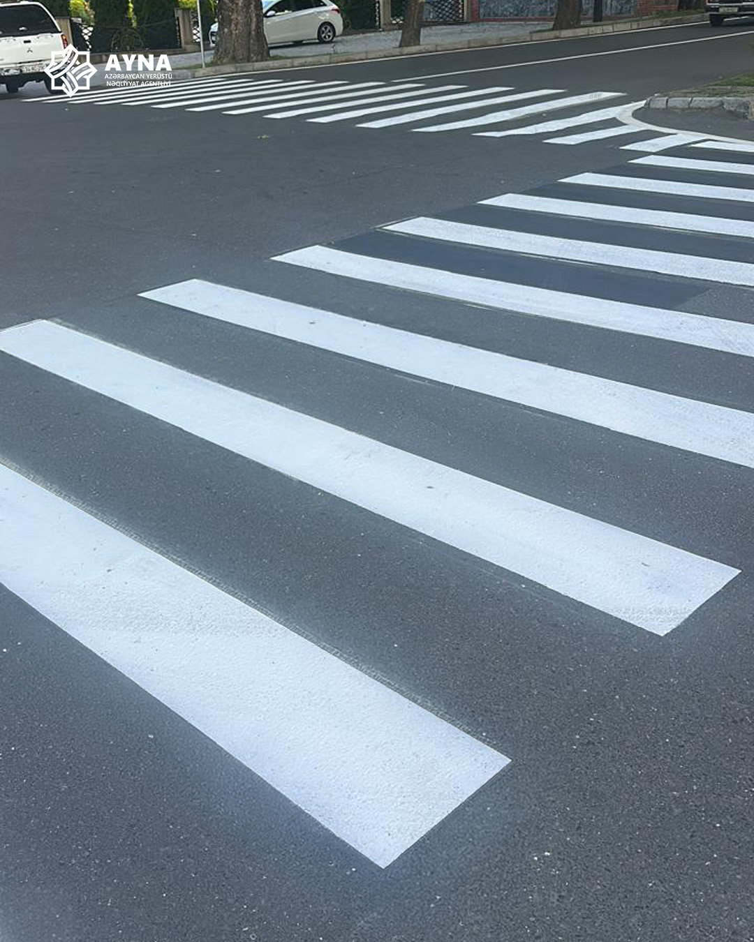 Qax rayonunda yol nişanlanma işləri aparılır