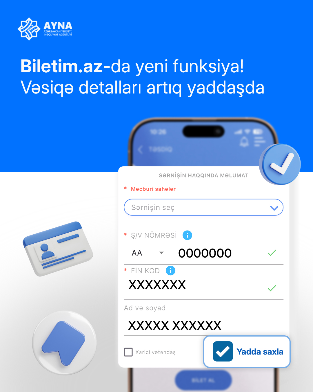 “Biletim.az” portalında mühüm yenilik
